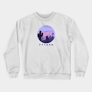 Astronaut on PYTURN Crewneck Sweatshirt